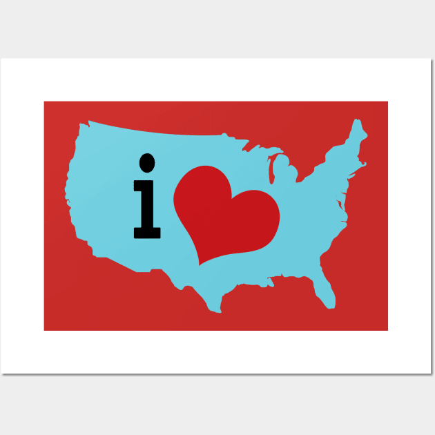 Heart USA Wall Art by oddmatter